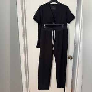 Figs Black Loungewear Set Relaxed Fit Casual